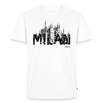 Cathédrale de milan - T-shirt Premium bio Homme - blanc - Devant - Nico (187cm)