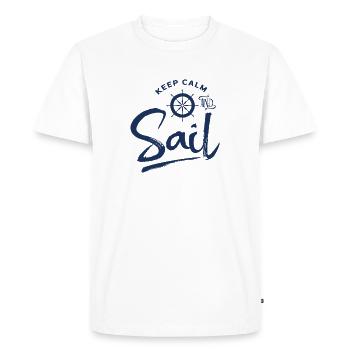 Navigatrice - T-shirt Premium bio Homme - blanc - Devant - Nico (187cm)