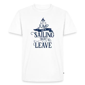 Sailing School Sailor Sailing Sailor Sailing Club - Men's Premium Organic T-Shirt - white - Front - Nico (187cm)