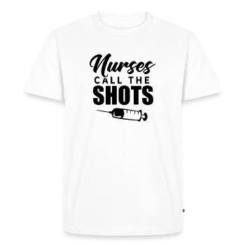 Infirmière infirmière - T-shirt Premium bio Homme - blanc - Devant - Nico (187cm)
