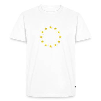 Europa Europe Stars DRAPEAU DE L’UE - T-shirt Premium bio Homme - blanc - Devant - Nico (187cm)