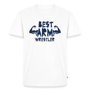Arm wrestling - Men's Premium Organic T-Shirt - white - Front - Nico (187cm)