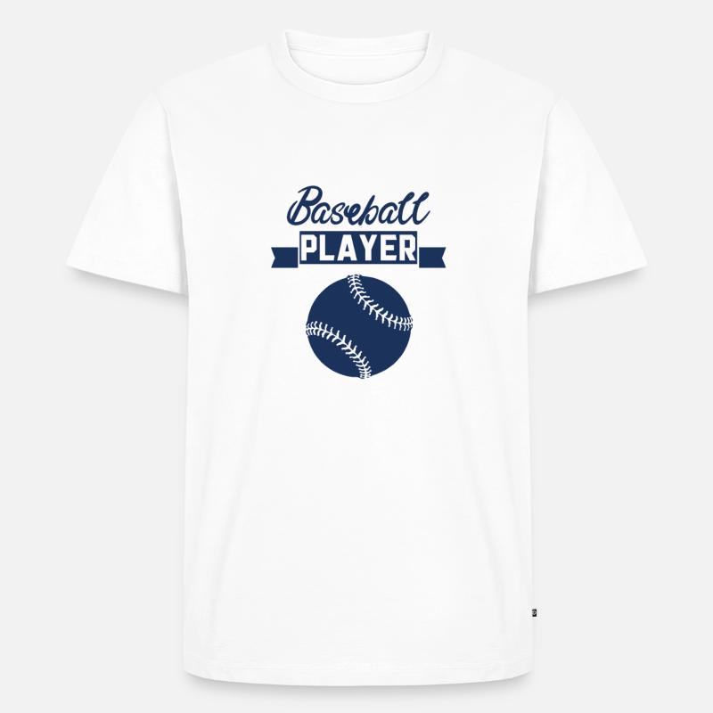 Baseball Baseball Baseball Baseball - Männer Premium Bio T-Shirt - Weiß