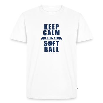 Softball Player - T-shirt Premium bio Homme - blanc - Devant - Nico (187cm)