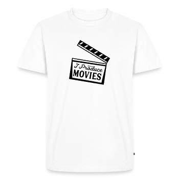 Cinéaste - T-shirt Premium bio Homme - blanc - Devant - Nico (187cm)