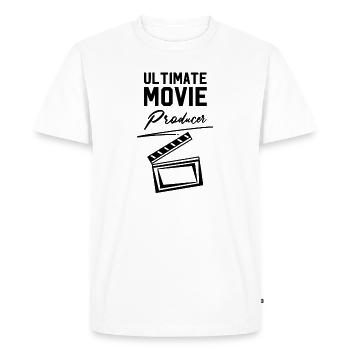 Cinéaste - T-shirt Premium bio Homme - blanc - Devant - Nico (187cm)