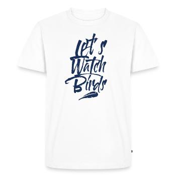 Observer Ornithologie Ornithologue oiseau - T-shirt Premium bio Homme - blanc - Devant - Nico (187cm)