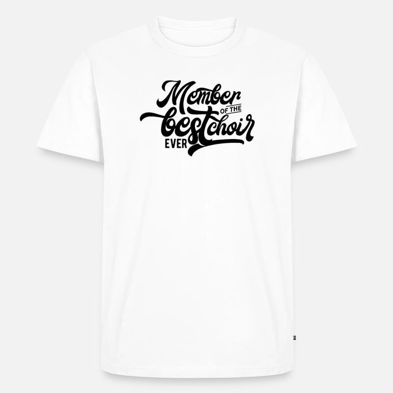 Sängerin Chor Sänger - Männer Premium Bio T-Shirt - Weiß