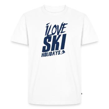 Vacances d'hiver ski vacances ski vacances ski école de ski - T-shirt Premium bio Homme - blanc - Devant - Nico (187cm)