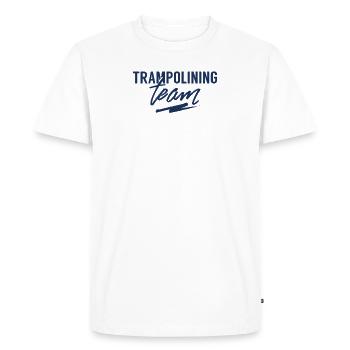 Trampoline de sauteur sur trampoline Turner Springer - T-shirt Premium bio Homme - blanc - Devant - Nico (187cm)