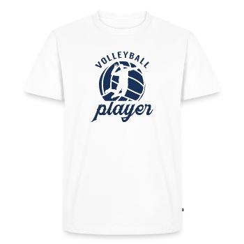 Joueur de volleyball de plage - T-shirt Premium bio Homme - blanc - Devant - Nico (187cm)