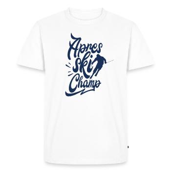 Après les skis, fête de la bière après l'équipe de ski après le ski - T-shirt Premium bio Homme - blanc - Devant - Nico (187cm)