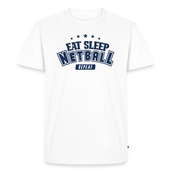 netball - T-shirt Premium bio Homme - blanc - Devant - Nico (187cm)