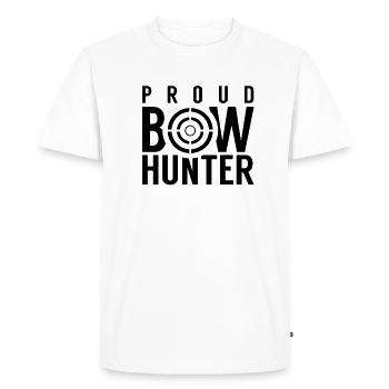 Flèche arc chasse au tir à l'arc - T-shirt Premium bio Homme - blanc - Devant - Nico (187cm)