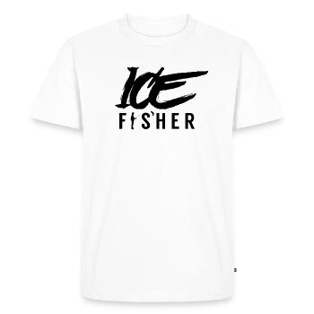 pêcheur de glace - T-shirt Premium bio Homme - blanc - Devant - Nico (187cm)