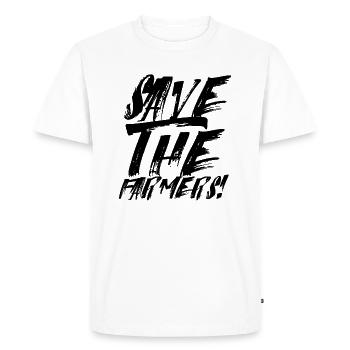 Paysan de protestation démo paysan protest paysans tracteur - T-shirt Premium bio Homme - blanc - Devant - Nico (187cm)