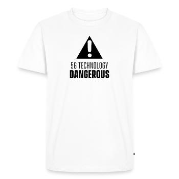 Anti 5G 5G radiation opponents radio cellular - Men's Premium Organic T-Shirt - white - Front - Nico (187cm)
