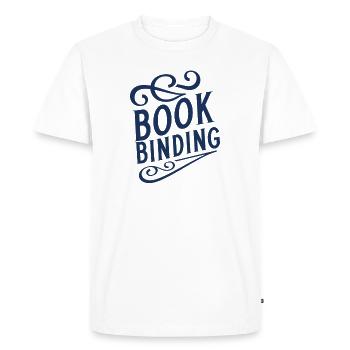 Buch binden Binder Buchbinden Buchbinder Bücher - Men's Premium Organic T-Shirt - white - Front - Nico (187cm)