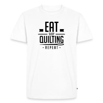 Quilt Steppe Quilting Sewing Quilts Handmade - Men's Premium Organic T-Shirt - white - Front - Nico (187cm)