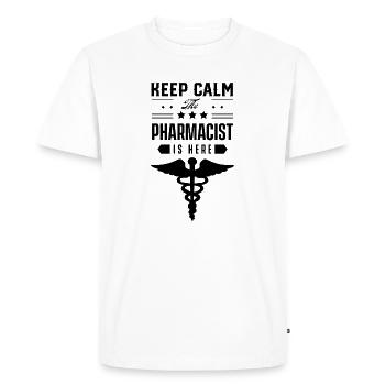 pharmacien - T-shirt Premium bio Homme - blanc - Devant - Nico (187cm)
