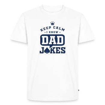 Dad Jokes - T-shirt Premium bio Homme - blanc - Devant - Nico (187cm)