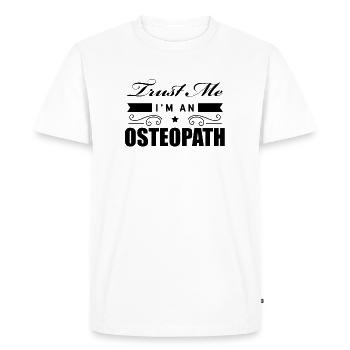 osteopath - Men's Premium Organic T-Shirt - white - Front - Nico (187cm)