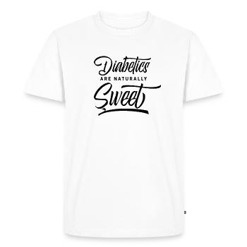 Diabète de sucre dans le sang disant diabète insuline - T-shirt Premium bio Homme - blanc - Devant - Nico (187cm)