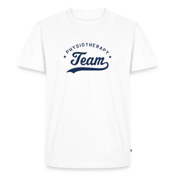 Physio équipe physiothérapeute profession physiothérapie - T-shirt Premium bio Homme - blanc - Devant - Nico (187cm)
