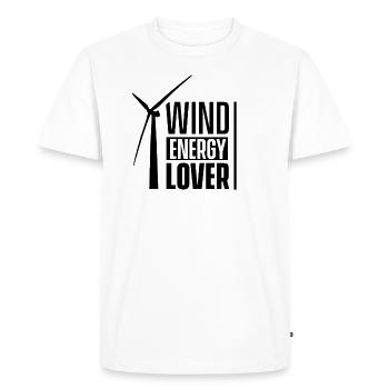 Amateurs de moulins à vent énergie éolienne éolienne énergie éolienne - T-shirt Premium bio Homme - blanc - Devant - Nico (187cm)