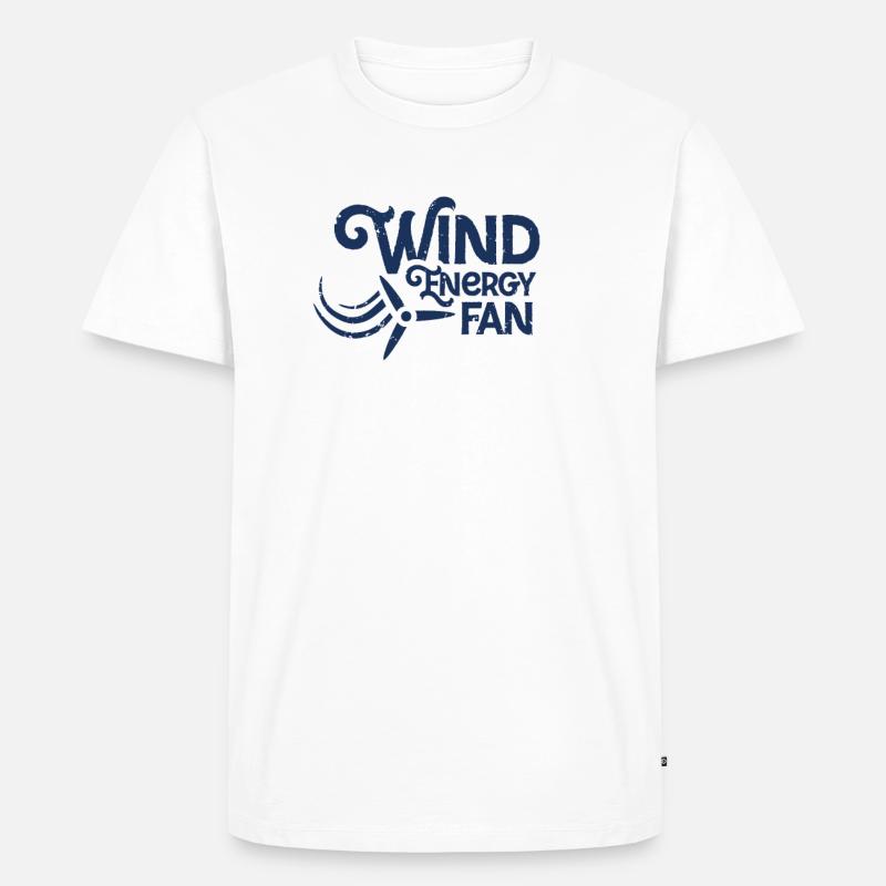 Énergie éolienne éolienne énergie éolienne - T-shirt Premium bio Homme - blanc