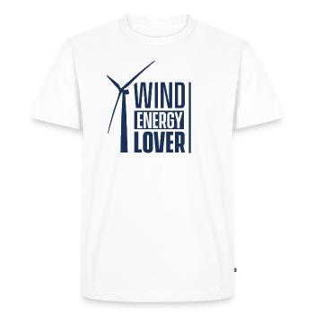Éolienne énergie éolienne énergie éolienne éolienne éolienne - T-shirt Premium bio Homme - blanc - Devant - Nico (187cm)