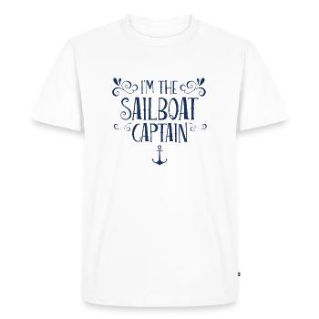 Voile de voile - T-shirt Premium bio Homme - blanc - Devant - Nico (187cm)