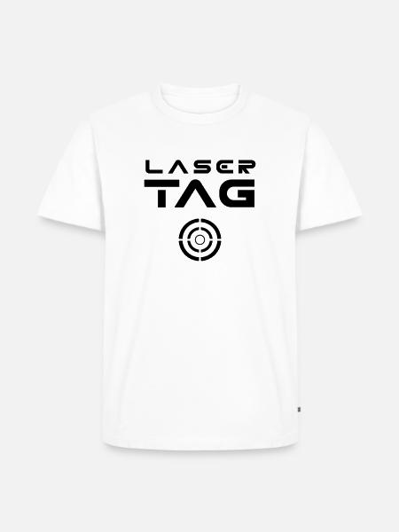 Étiquette laser - T-shirt Premium bio Homme - blanc