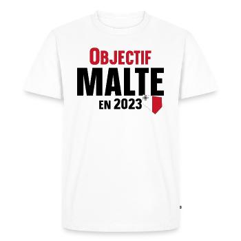 Malte 2023 Maltais Europe Pays Cadeau Humour - T-shirt Premium bio Homme - blanc - Devant - Nico (187cm)