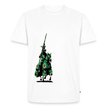 Knight with lance - Men's Premium Organic T-Shirt - white - Front - Nico (187cm)