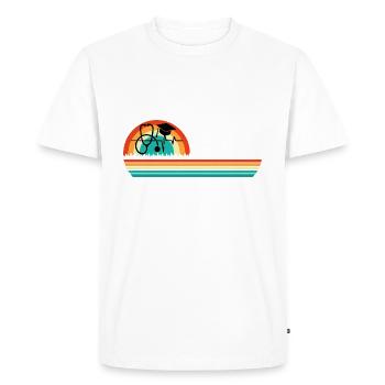 Nurse Design Retro Color - Men's Premium Organic T-Shirt - white - Front - Nico (187cm)