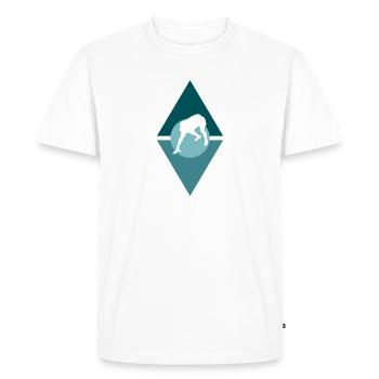 Footballeur américain de football américain - T-shirt Premium bio Homme - blanc - Devant - Nico (187cm)