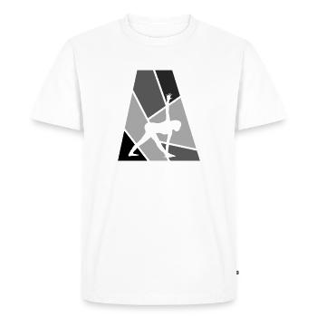 Vinyasa Power Méditation - T-shirt Premium bio Homme - blanc - Devant - Nico (187cm)