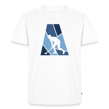 Field hockey field hockey stick - Men's Premium Organic T-Shirt - white - Front - Nico (187cm)