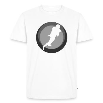 Football américain Rugby Football américain - T-shirt Premium bio Homme - blanc - Devant - Nico (187cm)