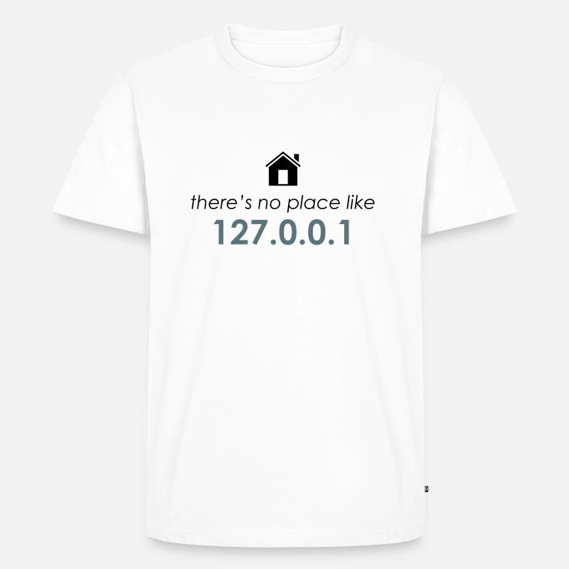 localhost - Männer Premium Bio T-Shirt - Weiß