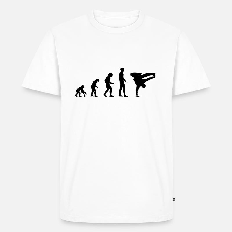 Breakdance Evolution Silhouette - Men's Premium Organic T-Shirt - white