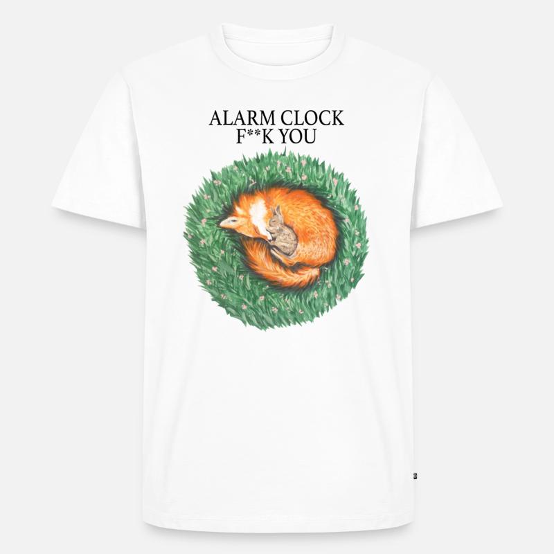 Fuchs und Hase schlafen friedlich - Männer Premium Bio T-Shirt - Weiß