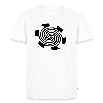 Spirale Hypnose hypnotique hallucination - T-shirt Premium bio Homme - blanc - Devant - Nico (187cm)