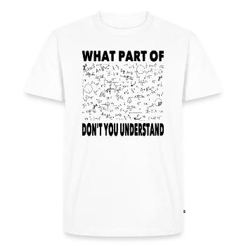 Cadeau de mathématicien arithmétique mathématique - T-shirt Premium bio Homme - blanc - Devant - Nico (187cm)