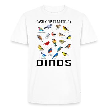 Bird Watching Orinthologist Birdwatching Gift - Men's Premium Organic T-Shirt - white - Front - Nico (187cm)