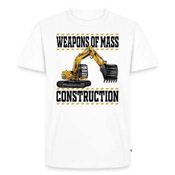 Armes de construction de masse - Excavatrices Ouvriers de la construction - T-shirt Premium bio Homme - blanc - Devant - Nico (187cm)