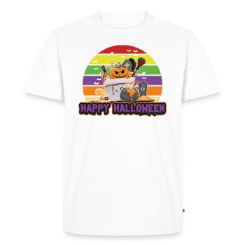 Halloween - T-shirt Premium bio Homme - blanc - Devant - Nico (187cm)