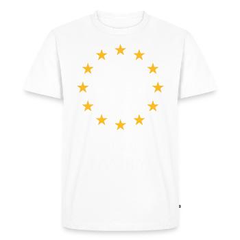 Europe – Nous sommes une famille! (Europe) - T-shirt Premium bio Homme - blanc - Devant - Nico (187cm)