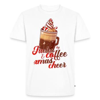 christmas coffee coffee xmas cheer gift - Men's Premium Organic T-Shirt - white - Front - Nico (187cm)